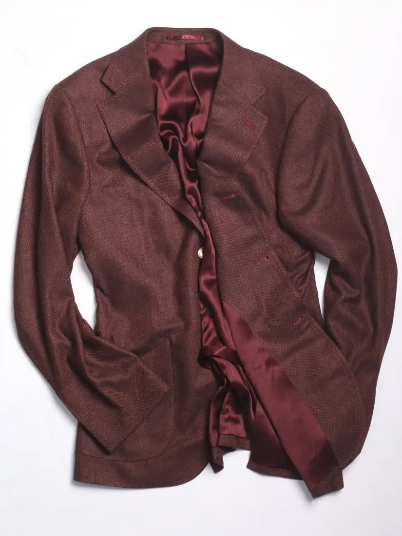 Burgundy Wool Blazer