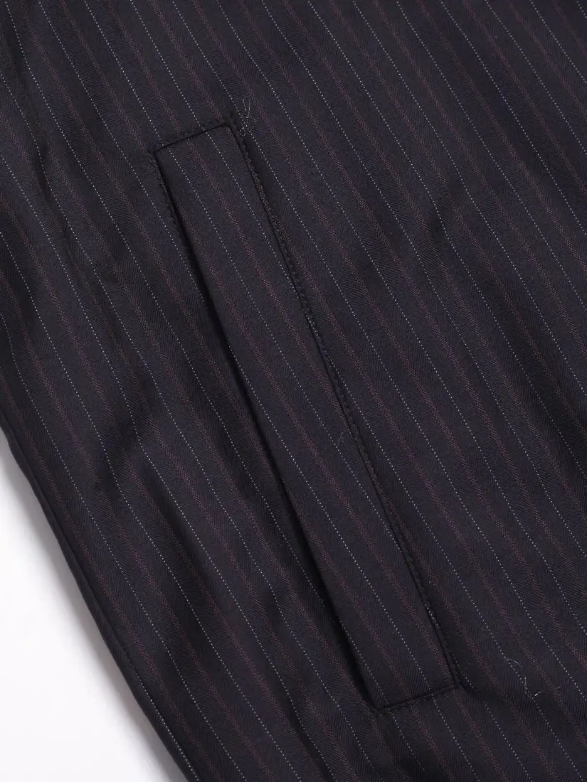 Navy Pinstripe Reversible Vest